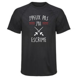 Maillot de Sport Homme Jpeux Pas Escrime 2 Copie Jpeux Pas - T-Shirt Respirant Polyester Manches Courtes - Cadeau Sportif Anniversaire Noël Fête des Pères