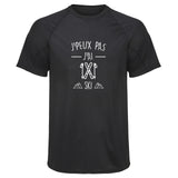 Maillot de Sport Homme J_Peux Pas Ski Copie Jpeux Pas - T-Shirt Respirant Polyester Manches Courtes - Cadeau Sportif Anniversaire Noël Fête des Pères