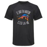 Maillot de Sport Homme Saut en Hauteur Cest la Vie - T-Shirt Respirant Polyester Manches Courtes - Cadeau Sportif Anniversaire Noël Fête des Pères
