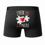 Caleçon J'peux Pas J'Ai Puzzle - Humour Boxer Coton Idée Cadeau