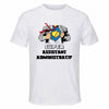 Maillot de Sport Homme Super Assistant Administratif - T-Shirt Respirant Polyester Manches Courtes - Cadeau Sportif Anniversaire Noël Fête des Pères