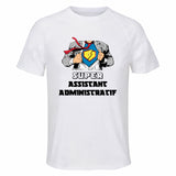 Maillot de Sport Homme Super Assistant Administratif - T-Shirt Respirant Polyester Manches Courtes - Cadeau Sportif Anniversaire Noël Fête des Pères