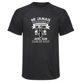 Maillot de Sport Homme Golf Homme 60 Sexagenaire Homme - T-Shirt Respirant Polyester Manches Courtes - Cadeau Sportif Anniversaire Noël Fête des Pères