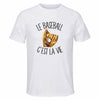 Maillot de Sport Homme Baseball C'est La Vie - T-Shirt Respirant Polyester Manches Courtes - Cadeau Sportif Anniversaire Noël Fête des Pères