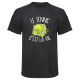 Maillot de Sport Homme Tennis Cest la Vie - T-Shirt Respirant Polyester Manches Courtes - Cadeau Sportif Anniversaire Noël Fête des Pères