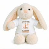 Peluche Lapin Bébé Doudou Charlotte Cou Monte Girafe Cadeau Naissance Fille Nouveau-Né Baby Shower