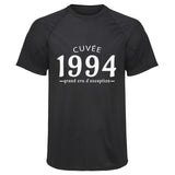 Maillot de Sport Homme 1994 Cuvee Grand Cru - T-Shirt Respirant Polyester Manches Courtes - Cadeau Sportif Anniversaire Noël Fête des Pères