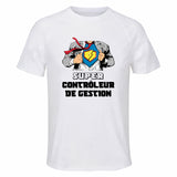 Maillot de Sport Homme Super Controleur De Gestion - T-Shirt Respirant Polyester Manches Courtes - Cadeau Sportif Anniversaire Noël Fête des Pères