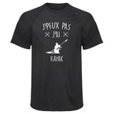 Maillot de Sport Homme Kayak Copie Jpeux Pas - T-Shirt Respirant Polyester Manches Courtes - Cadeau Sportif Anniversaire Noël Fête des Pères