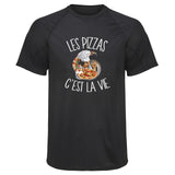 Maillot de Sport Homme Pizza Cest la Vie - T-Shirt Respirant Polyester Manches Courtes - Cadeau Sportif Anniversaire Noël Fête des Pères
