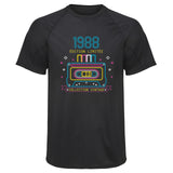 Maillot de Sport Homme 1988 Edition Limitee - T-Shirt Respirant Polyester Manches Courtes - Cadeau Sportif Anniversaire Noël Fête des Pères