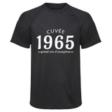 Maillot de Sport Homme 1965 Cuvee Grand Cru - T-Shirt Respirant Polyester Manches Courtes - Cadeau Sportif Anniversaire Noël Fête des Pères