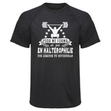 Maillot de Sport Homme Halterophilie Une Legende Tu Deviendras - T-Shirt Respirant Polyester Manches Courtes - Cadeau Sportif Anniversaire Noël Fête des Pères