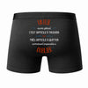 Caleçon Un Elie Aussi génial - Dos - Humour Boxer Coton Motif Métier Idée Cadeau Anniversaire Noël Homme