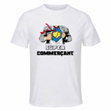 Maillot de Sport Homme Super Commercant - T-Shirt Respirant Polyester Manches Courtes - Cadeau Sportif Anniversaire Noël Fête des Pères