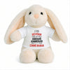 Peluche Lapin Bébé Doudou Je Veux Devenir Assistante Administratif comme Maman Cadeau Naissance Fille Nouveau-Né Baby Shower