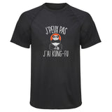 Maillot de Sport Homme Kung-fu Copie Jpeux Pas - T-Shirt Respirant Polyester Manches Courtes - Cadeau Sportif Anniversaire Noël Fête des Pères