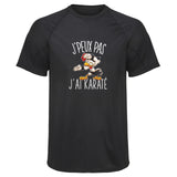 Maillot de Sport Homme Karate Copie Jpeux Pas - T-Shirt Respirant Polyester Manches Courtes - Cadeau Sportif Anniversaire Noël Fête des Pères