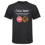Maillot de Sport Homme Bitcoin - T-Shirt Respirant Polyester Manches Courtes - Cadeau Sportif Anniversaire Noël Fête des Pères