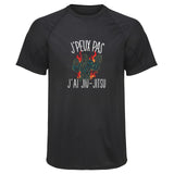 Maillot de Sport Homme Jiu Jitsu Jpeux Pas Jpeux Pas - T-Shirt Respirant Polyester Manches Courtes - Cadeau Sportif Anniversaire Noël Fête des Pères