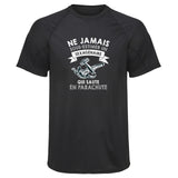 Maillot de Sport Homme Parachute Sexagenaire Homme - T-Shirt Respirant Polyester Manches Courtes - Cadeau Sportif Anniversaire Noël Fête des Pères