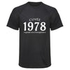 Maillot de Sport Homme 1978 Cuvee Grand Cru - T-Shirt Respirant Polyester Manches Courtes - Cadeau Sportif Anniversaire Noël Fête des Pères