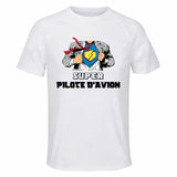 Maillot de Sport Homme Super Pilote D Avion - T-Shirt Respirant Polyester Manches Courtes - Cadeau Sportif Anniversaire Noël Fête des Pères