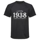 Maillot de Sport Homme 1938 Cuvee Grand Cru - T-Shirt Respirant Polyester Manches Courtes - Cadeau Sportif Anniversaire Noël Fête des Pères