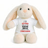 Peluche Lapin Bébé Doudou Je Veux Devenir Secretaire Medicale comme Maman Cadeau Naissance Nouveau-Né Baby Shower