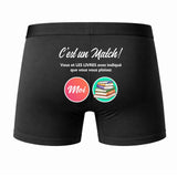 Caleçon L'AÉROMODÉLISME C'est Un Match - Dos - Humour Boxer Coton Motif Métier Idée Cadeau Anniversaire Noël Homme