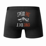 Caleçon J'peux Pas J'Ai Chiner - Humour Boxer Coton Idée Cadeau