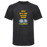 Maillot de Sport Homme pour Milo en a Une Sacree Paire - T-Shirt Respirant Polyester Manches Courtes - Cadeau Sportif Anniversaire Noël Fête des Pères