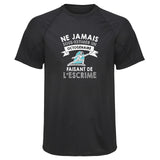 Maillot de Sport Homme Escrime Octogenaire Homme - T-Shirt Respirant Polyester Manches Courtes - Cadeau Sportif Anniversaire Noël Fête des Pères