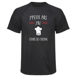 Maillot de Sport Homme Cours de Cuisine Copie Jpeux Pas - T-Shirt Respirant Polyester Manches Courtes - Cadeau Sportif Anniversaire Noël Fête des Pères