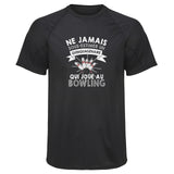 Maillot de Sport Homme Bowling Copie Quinquagenaire Homme - T-Shirt Respirant Polyester Manches Courtes - Cadeau Sportif Anniversaire Noël Fête des Pères