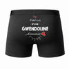Caleçon Gwendoline d'amour - Dos - Humour Boxer Coton Motif Métier Idée Cadeau Anniversaire Noël Homme