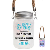 Lanterne Une Joueuse de Pétanque | Lampe Jardin Idée Décoration Cadeau