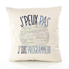 Housse de Coussin Premium Programmeur Programming Programmer Version Blanc - Coton Canvas Fairtrade Beige Idée Cadeau Décoration Canapé