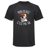 Maillot de Sport Homme Beagle Cest la Vie - T-Shirt Respirant Polyester Manches Courtes - Cadeau Sportif Anniversaire Noël Fête des Pères