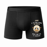 Caleçon Jany Agneau - Face - Humour Boxer Coton Motif Métier Idée Cadeau Anniversaire Noël Homme
