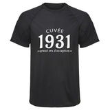 Maillot de Sport Homme 1931 Cuvee Grand Cru - T-Shirt Respirant Polyester Manches Courtes - Cadeau Sportif Anniversaire Noël Fête des Pères