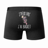 Caleçon J'peux Pas J'Ai Basketball - Humour Boxer Coton Idée Cadeau