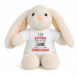 Peluche Lapin Bébé Doudou Je Veux Devenir Cadre comme Maman Cadeau Naissance Nouveau-Né Baby Shower