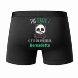 Caleçon Bernadette Pas Touche - Dos - Humour Boxer Coton Motif Métier Idée Cadeau Anniversaire Noël Homme
