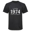 Maillot de Sport Homme 1974 Cuvee Grand Cru - T-Shirt Respirant Polyester Manches Courtes - Cadeau Sportif Anniversaire Noël Fête des Pères