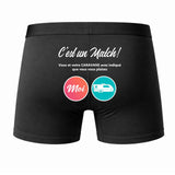 Caleçon Caravane C'est Un Match - Dos - Humour Boxer Coton Motif Métier Idée Cadeau Anniversaire Noël Homme