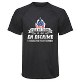 Maillot de Sport Homme Escrime Une Legende Tu Deviendras - T-Shirt Respirant Polyester Manches Courtes - Cadeau Sportif Anniversaire Noël Fête des Pères