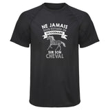 Maillot de Sport Homme Cheval Octogenaire Homme - T-Shirt Respirant Polyester Manches Courtes - Cadeau Sportif Anniversaire Noël Fête des Pères