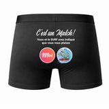 Caleçon Surf C'est Un Match - Dos - Humour Boxer Coton Motif Métier Idée Cadeau Anniversaire Noël Homme