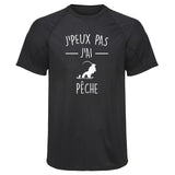 Maillot de Sport Homme Peche Simple Jpeux Pas - T-Shirt Respirant Polyester Manches Courtes - Cadeau Sportif Anniversaire Noël Fête des Pères